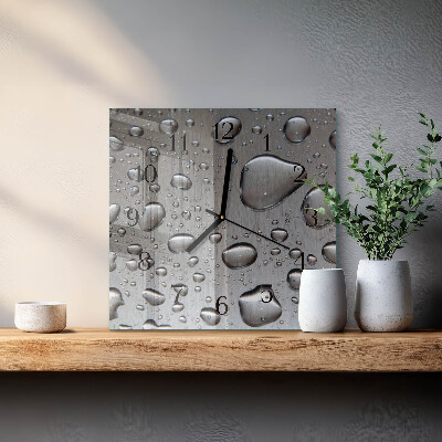 Square wall clock Drops
