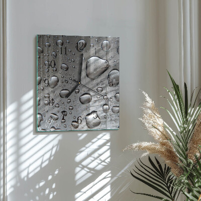 Square wall clock Drops