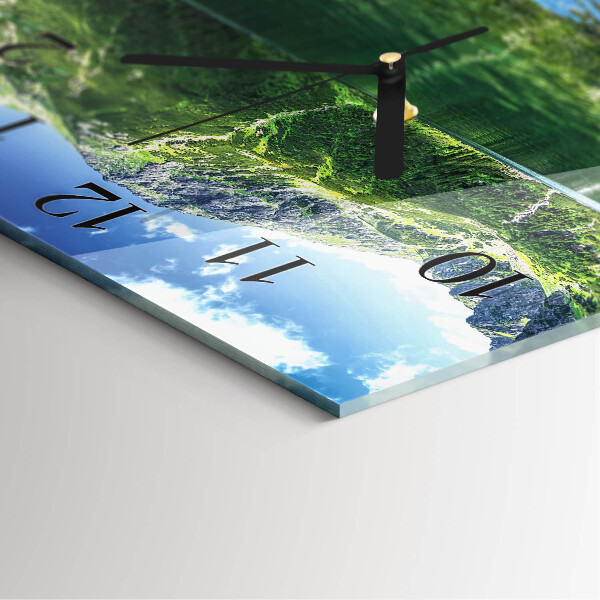 Square wall clock Mountain Lake