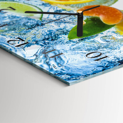Square wall clock Citrus Plant