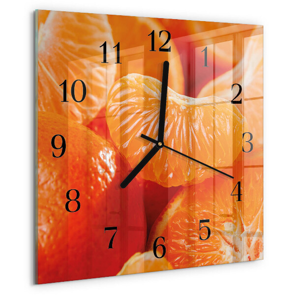 Square wall clock Tangerines