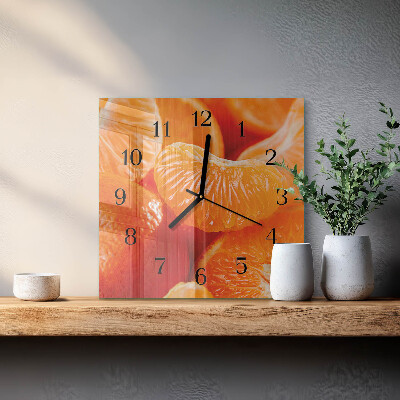 Square wall clock Tangerines