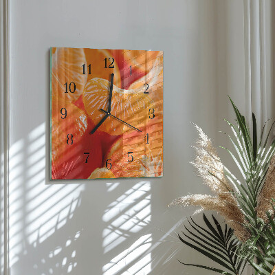 Square wall clock Tangerines