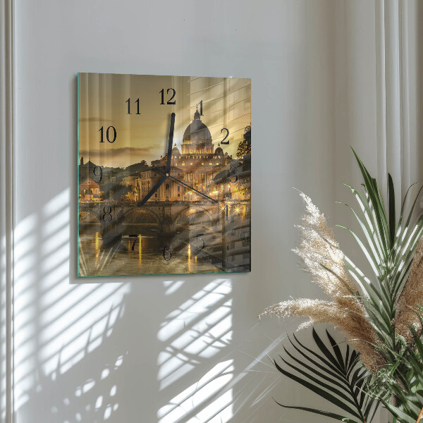 Square wall clock Basilica
