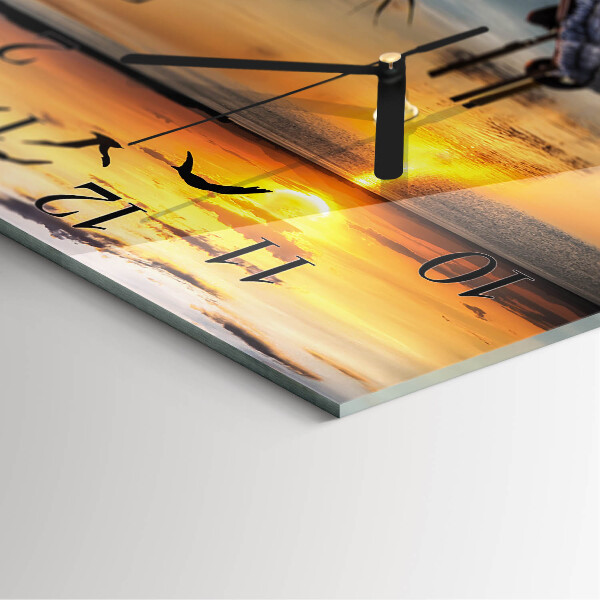 Square wall clock Bridge Lake