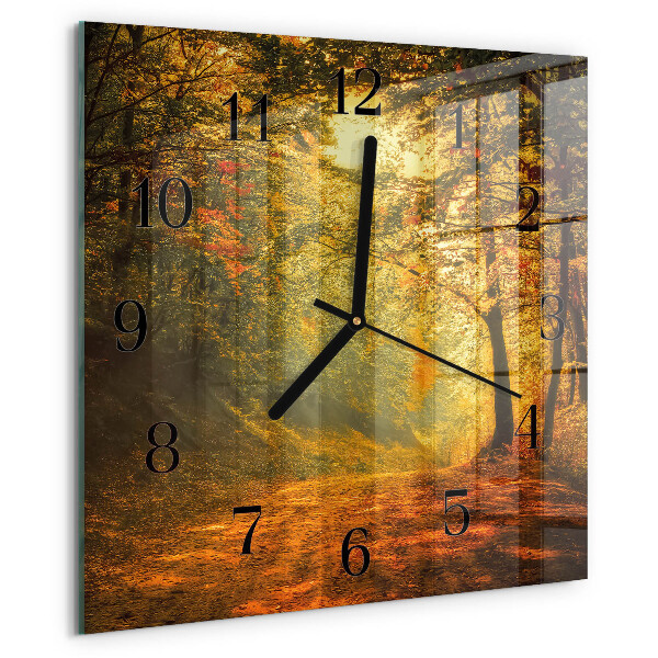Square wall clock Autumn in the Forest