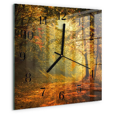 Square wall clock Autumn in the Forest