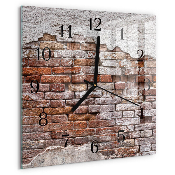 Square wall clock Brick