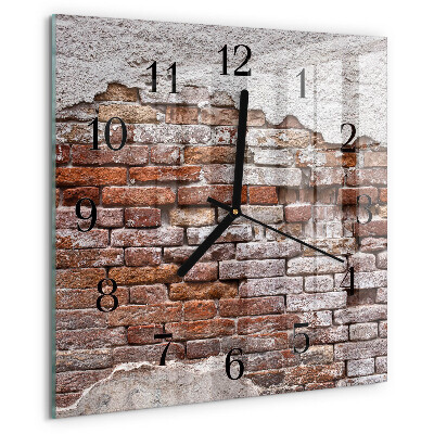 Square wall clock Brick