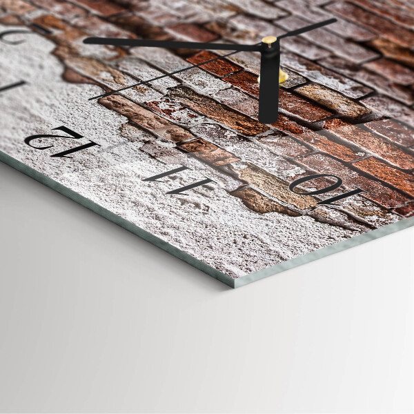 Square wall clock Brick