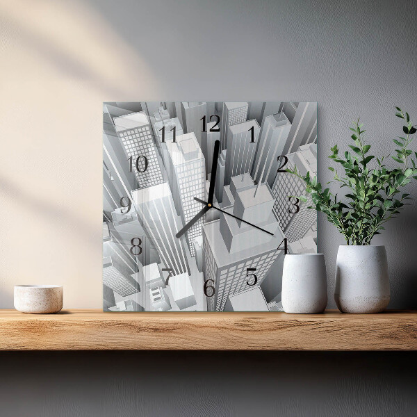 Square wall clock Buildings
