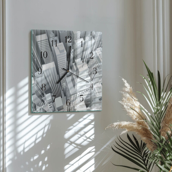 Square wall clock Buildings