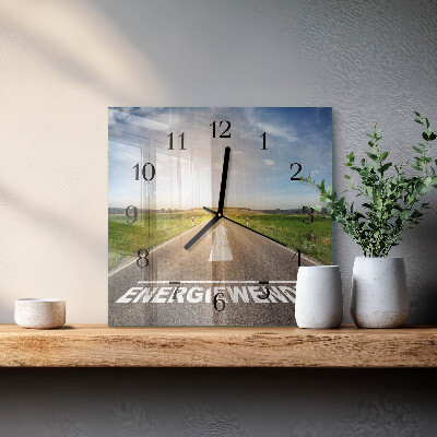 Square wall clock Path Field