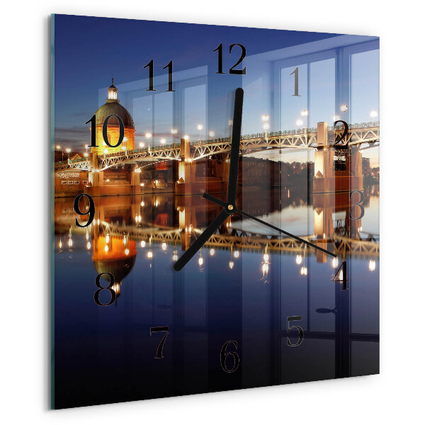 Square wall clock River Bridge
