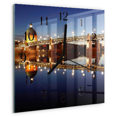 Square wall clock River Bridge