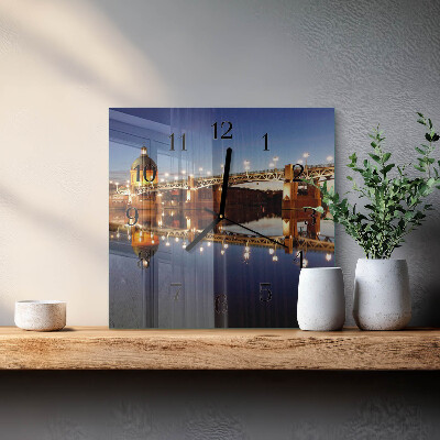 Square wall clock River Bridge