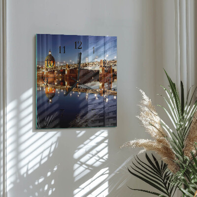 Square wall clock River Bridge