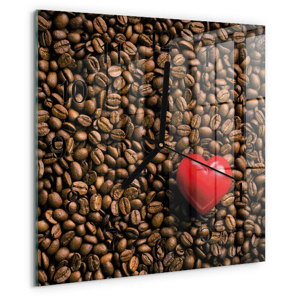 Square wall clock Coffee Beans
