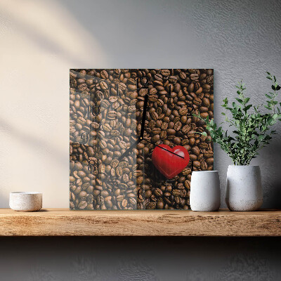 Square wall clock Coffee Beans
