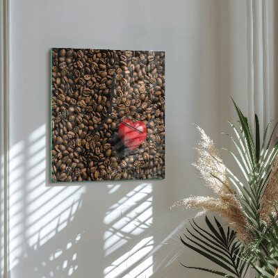 Square wall clock Coffee Beans