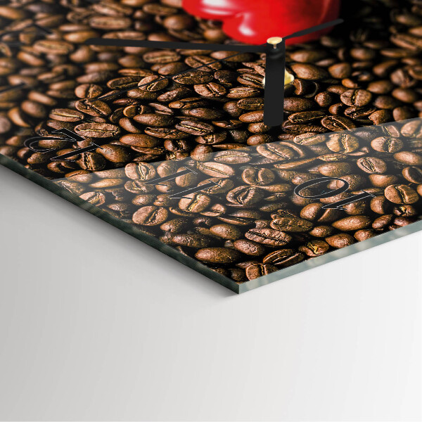 Square wall clock Coffee Beans