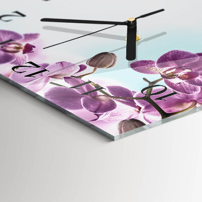 Square wall clock Orchid