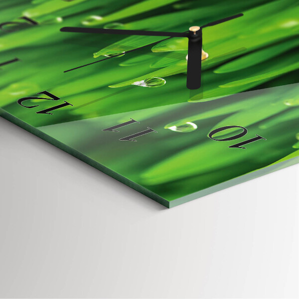 Square wall clock Grass