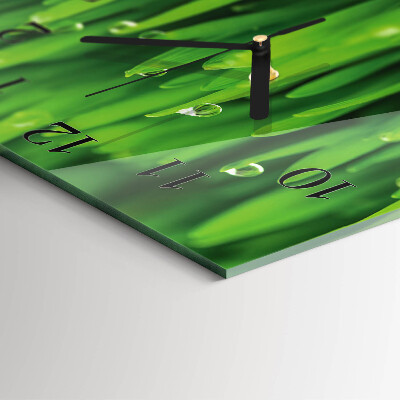 Square wall clock Grass