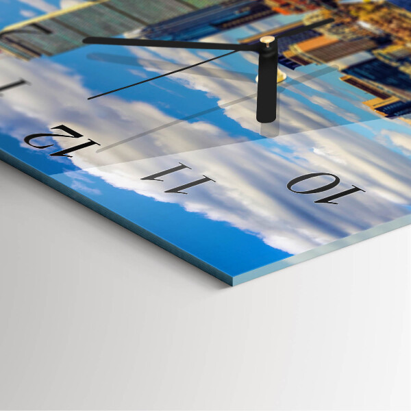 Square wall clock Sailboats