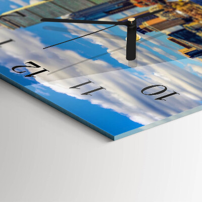 Square wall clock Sailboats