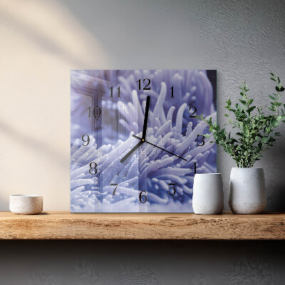 Square wall clock Anemone