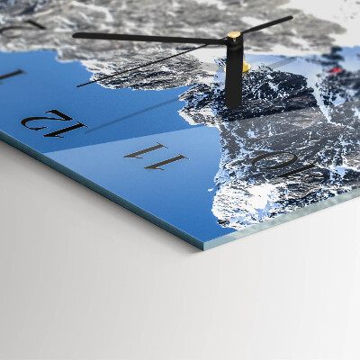 Square wall clock Mountains Winter