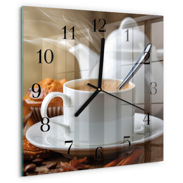 Square wall clock Cup