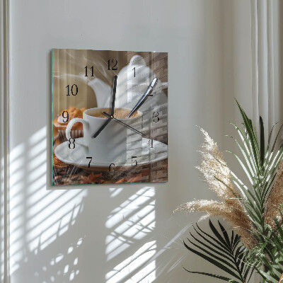 Square wall clock Cup