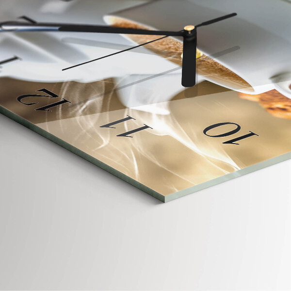 Square wall clock Cup