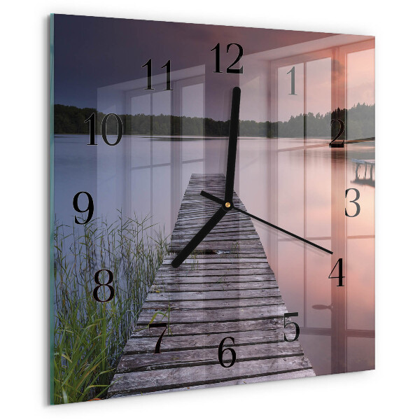 Square wall clock Bridge