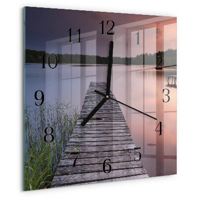 Square wall clock Bridge
