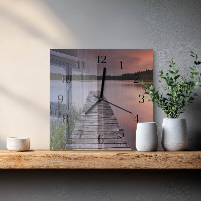 Square wall clock Bridge