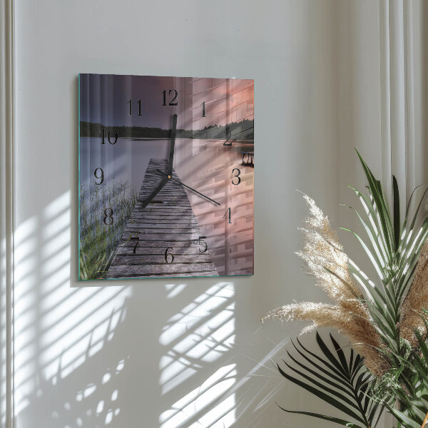 Square wall clock Bridge