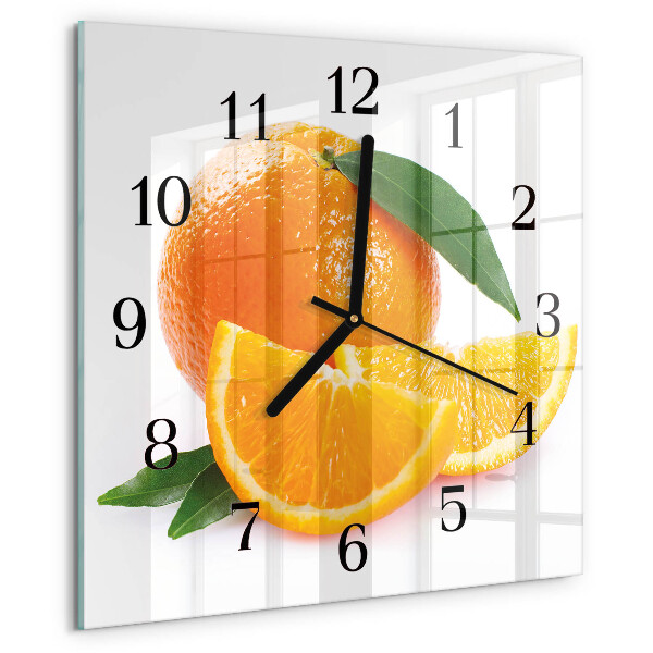 Square wall clock Oranges