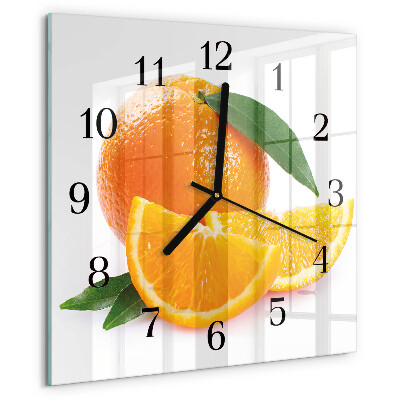 Square wall clock Oranges