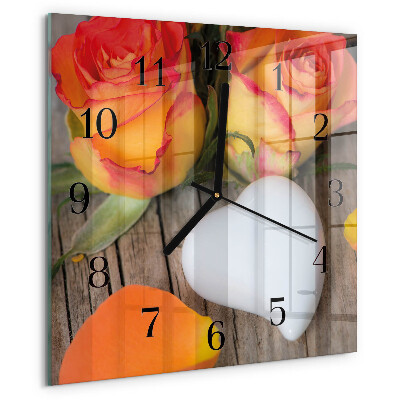 Square wall clock Heart