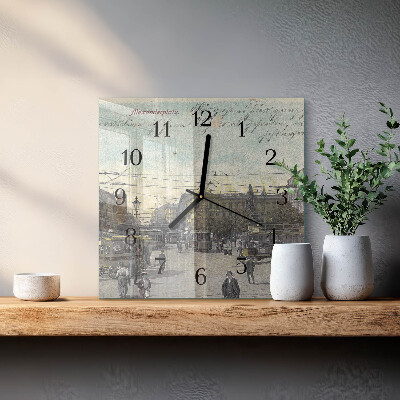 Square wall clock Postcard