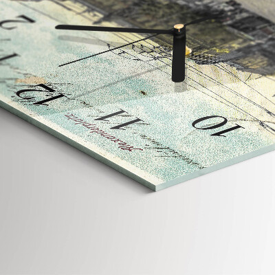 Square wall clock Postcard