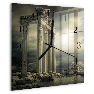 Square wall clock Acropolis