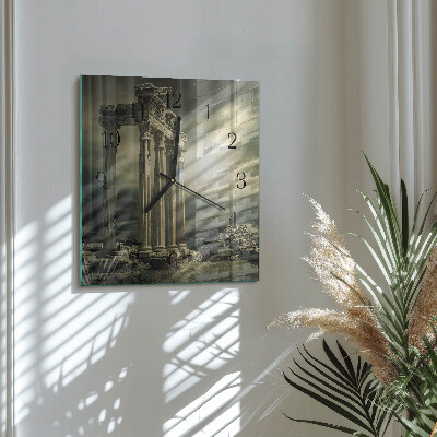 Square wall clock Acropolis