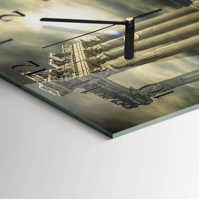 Square wall clock Acropolis