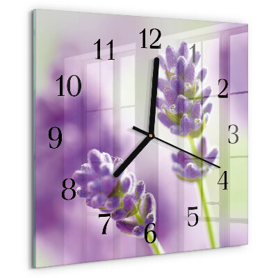 Square wall clock Lavender