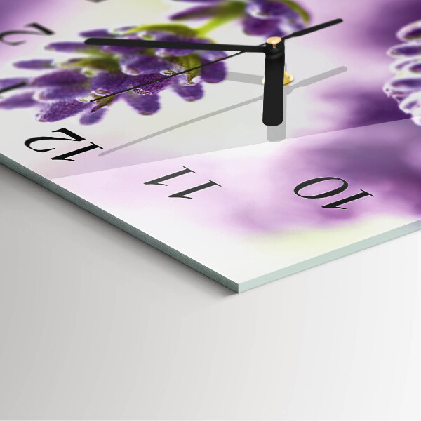 Square wall clock Lavender
