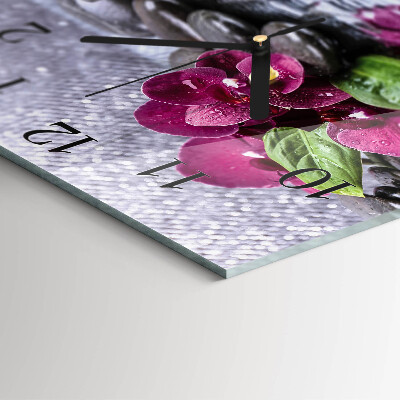 Square wall clock Orchid